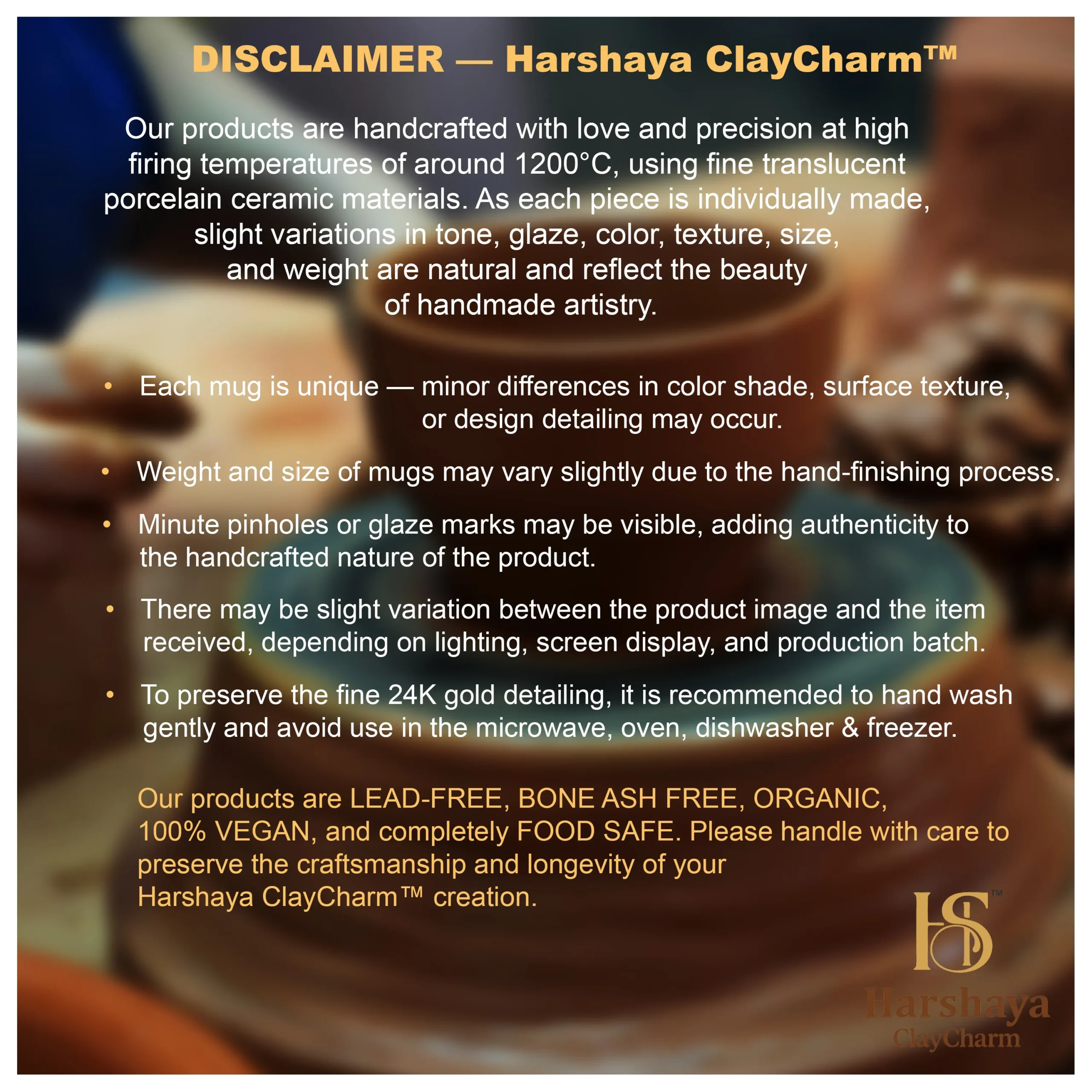 Harshaya ClayCharm “Royal Palm Luxe” Coffee Mug Set – Set of 2 (300ML) - Image 13