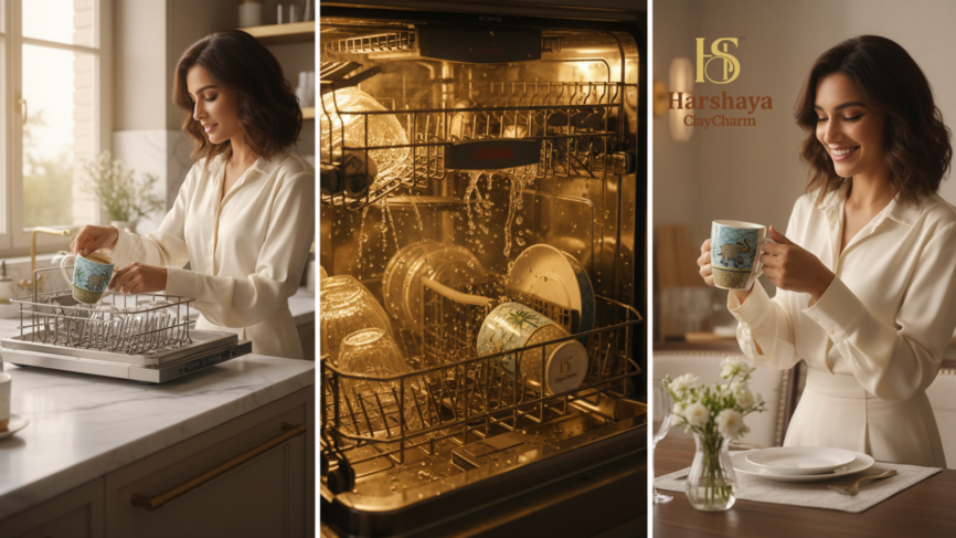 Elephant Design Coffee Mug Set India Golden Safari 2pcs dishwasher safe porcelain mugs real daily use kitchen lifestyle premium drinkware